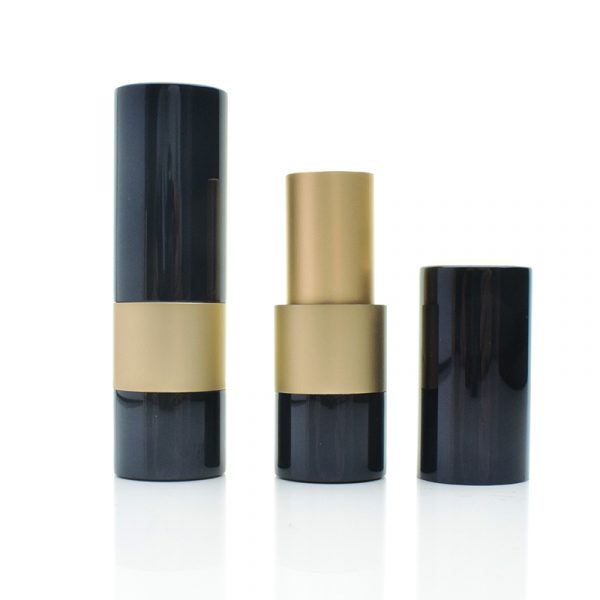 Colored metal round tube magnetic buckle lipstick tube packaging material magnetic suction tricolor lipstick empty tube