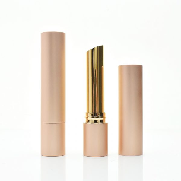 Round beveled mouth aluminum lipstick tube thin lipstick tube