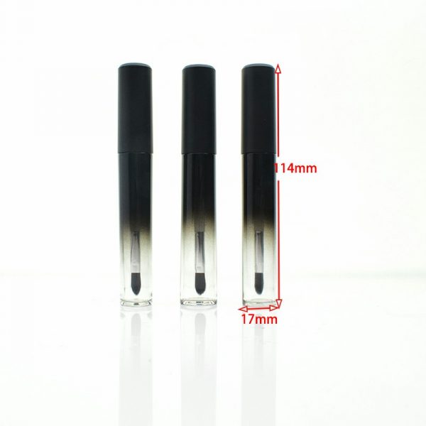 Black gradient circular lip gloss bottle  metal brush rod  lip gloss tube - Image 3