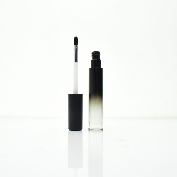 Black gradient circular lip gloss bottle  metal brush rod  lip gloss tube - Image 2